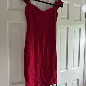 Reformation red sweetheart neckline dress